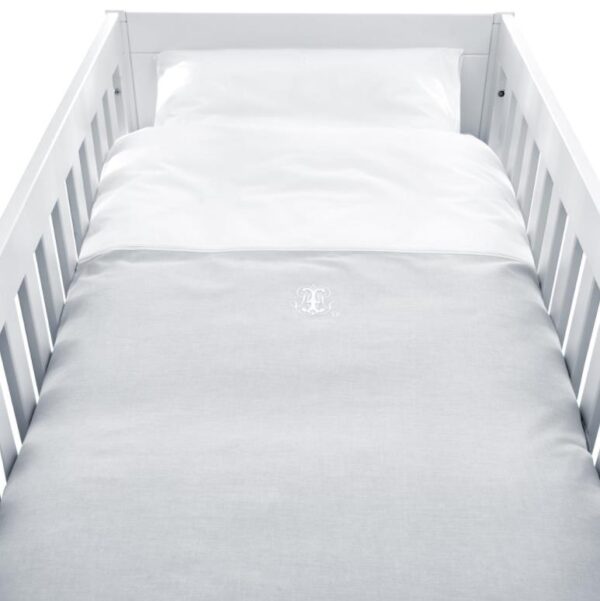 Cot Bed Duvet Cover- Pearl