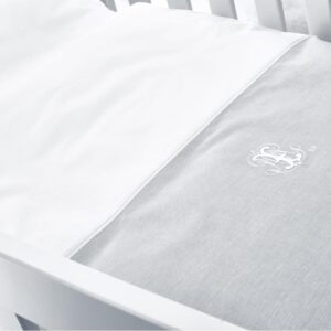 Cot Bed Duvet Cover- Pearl