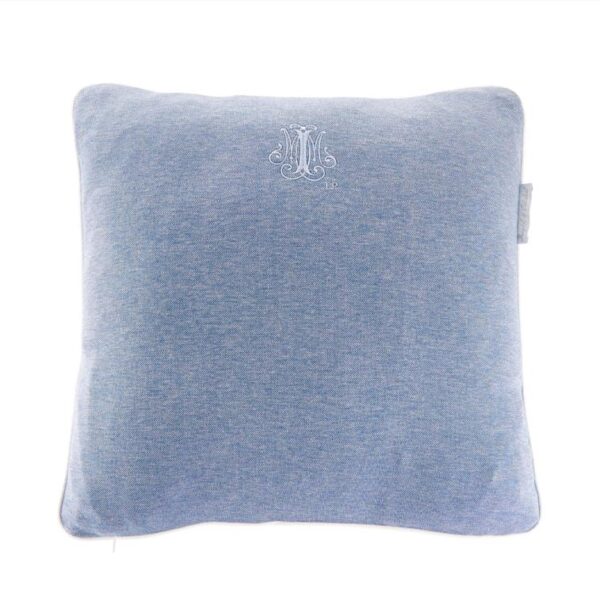 Decorative Embroidered Cushion  - Blue Jeans