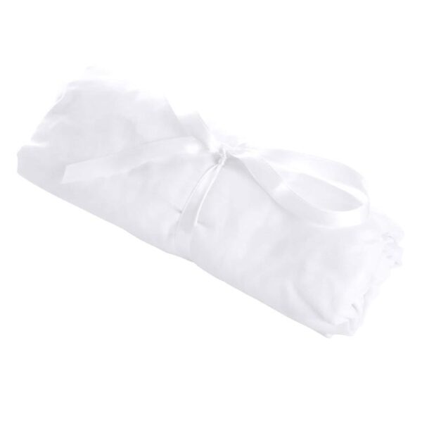 Cot bed fitted sheet white