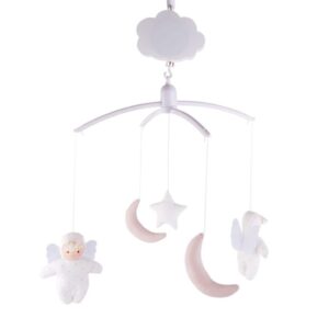 Musical mobile “anges and lunes”- Blush Pink