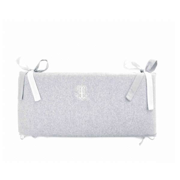 Cot Bed Bumper- Pearl