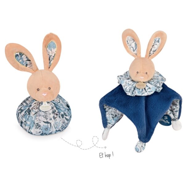 Λαγουδάκι Μπλε 3 σε 1 Doudou Ball